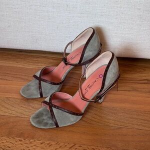 L'auture Chose women's suede gray‎ heels Size 36